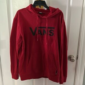Vans red hoodie. Size Large